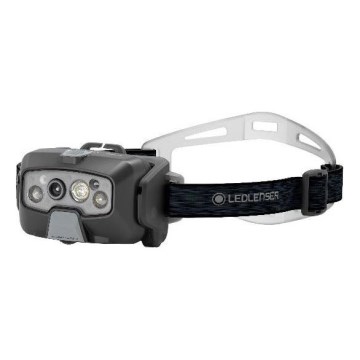Ledlenser HF8R Core - himmennettävä LED-otsalamppu, ladattava 2000 mAh, IP68, 800 lm, 60 h, harmaa