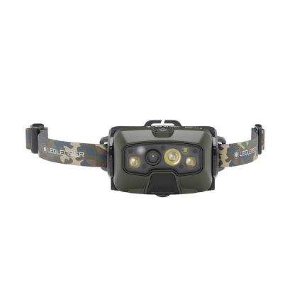 Ledlenser HF8R Core RGB - himmennettävä ladattava LED-otsalamppu, 3700 mAh, IP68, 1600 lm, 90 h, vihreä