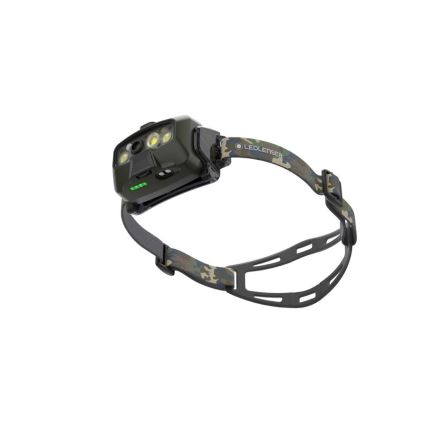 Ledlenser HF8R Core RGB - himmennettävä ladattava LED-otsalamppu, 3700 mAh, IP68, 1600 lm, 90 h, vihreä