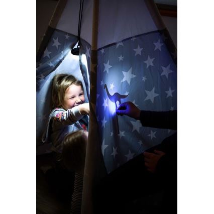Ledlenser KIDCAMP6 RAINBOW - himmennettävä kannettava LED-lamppu, LED/3xAAA, IP44, sininen