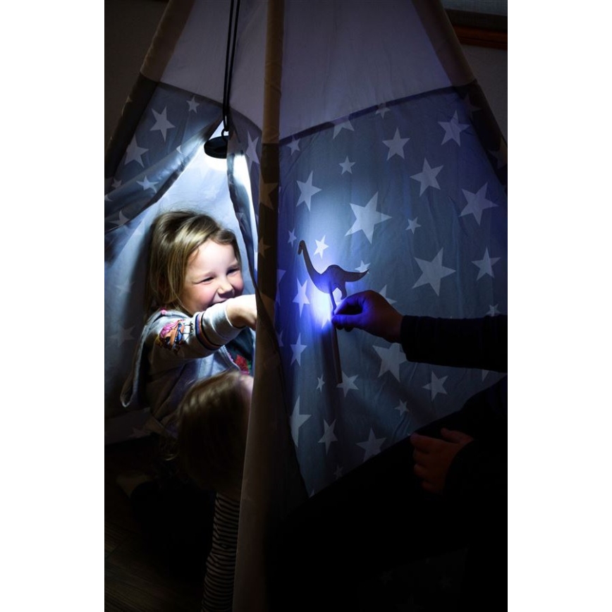 Ledlenser KIDCAMP6 RAINBOW - himmennettävä kannettava LED-lamppu, LED/3xAAA, IP44, sininen