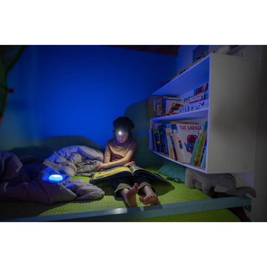 Ledlenser KIDCAMP6 RAINBOW - himmennettävä kannettava LED-lamppu, LED/3xAAA, IP44, sininen