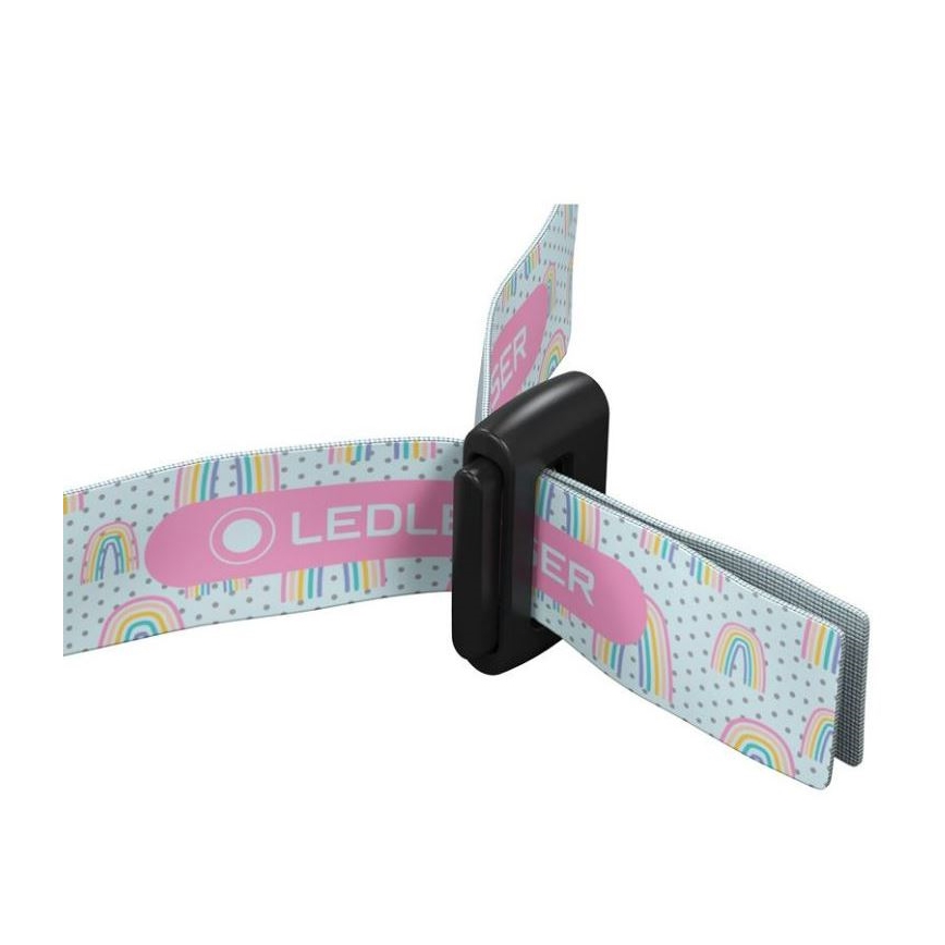 Ledlenser KIDLED4R RAINBOW - LED himmennettävä ladattava lasten otsalamppu LED/280 mAh IPX4 40lm 18 h violetti