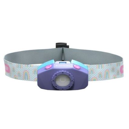 Ledlenser KIDLED4R RAINBOW - LED himmennettävä ladattava lasten otsalamppu LED/280 mAh IPX4 40lm 18 h violetti