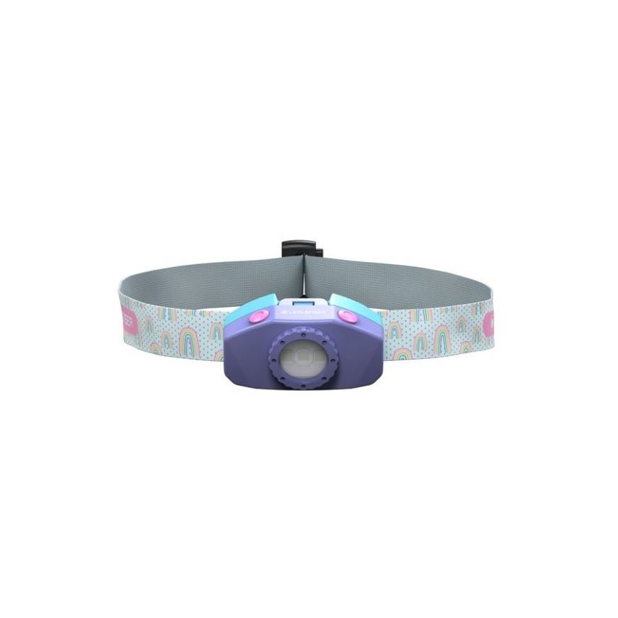 Ledlenser KIDLED4R RAINBOW - LED himmennettävä ladattava lasten otsalamppu LED/280 mAh IPX4 40lm 18 h violetti