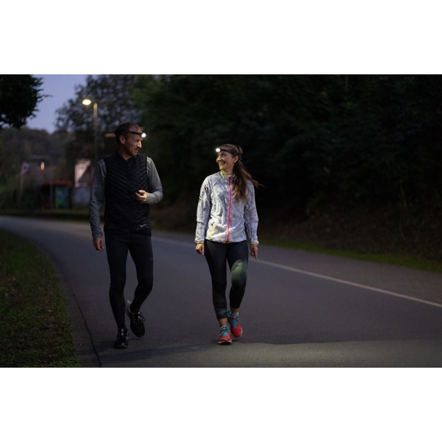 Ledlenser NEO5R - himmennettävä ladattava LED-otsalamppu, 1800 mAh, IP54, 600 lm, 35 h, musta/valkoinen