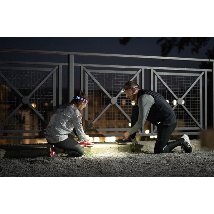 Ledlenser NEO5R - himmennettävä ladattava LED-otsalamppu, 1800 mAh, IP54, 600 lm, 35 h, musta/valkoinen