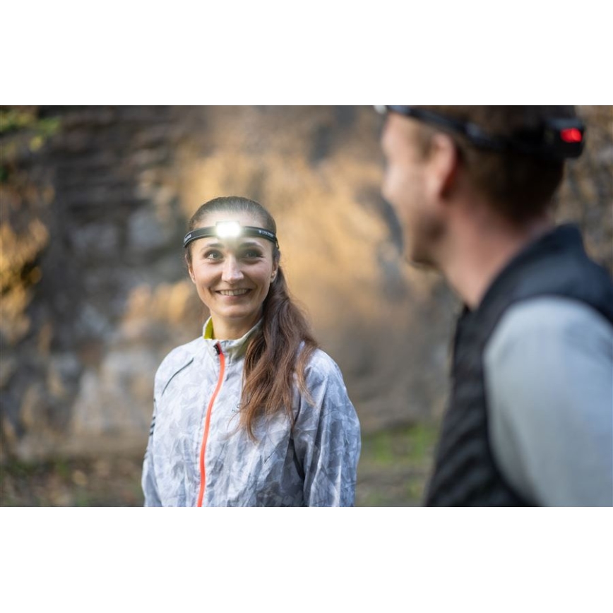 Ledlenser NEO5R - himmennettävä ladattava LED-otsalamppu, 1800 mAh, IP54, 600 lm, 35 h, musta/valkoinen