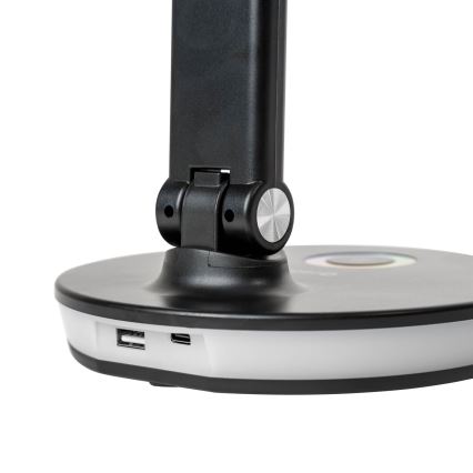 LED RGBW Himmennettävä pöytävalaisin virta pankki -toiminto LED/12W/5V 2800-6000K musta