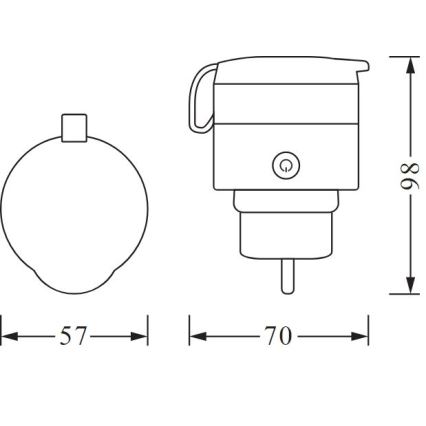 Ledvance - Älypistorasia ulkokäyttöön SMART+ PLUG 3680W IP44
