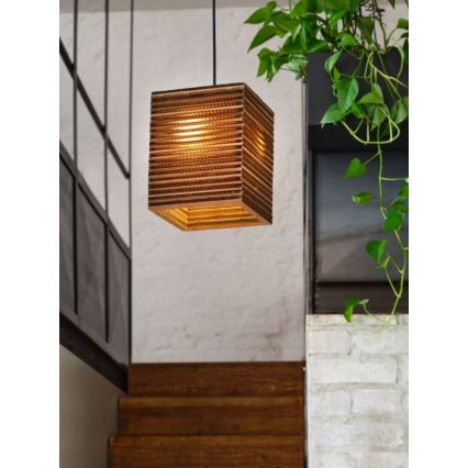 Ledvance - Kattokruunu johdossa DECOR CARDBOARD 1xE27/15W/230V 25x25 cm