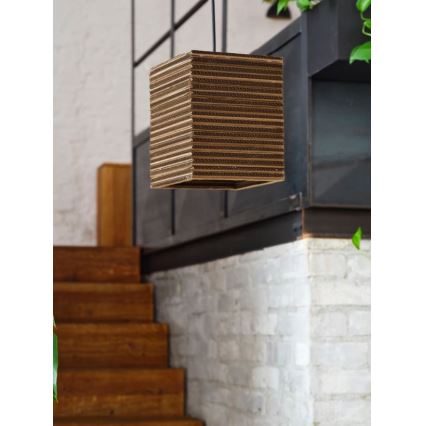Ledvance - Kattokruunu johdossa DECOR CARDBOARD 1xE27/15W/230V 25x25 cm