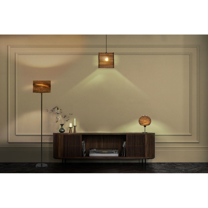 Ledvance - Kattokruunu johdossa DECOR CARDBOARD 1xE27/15W/230V 25x25 cm