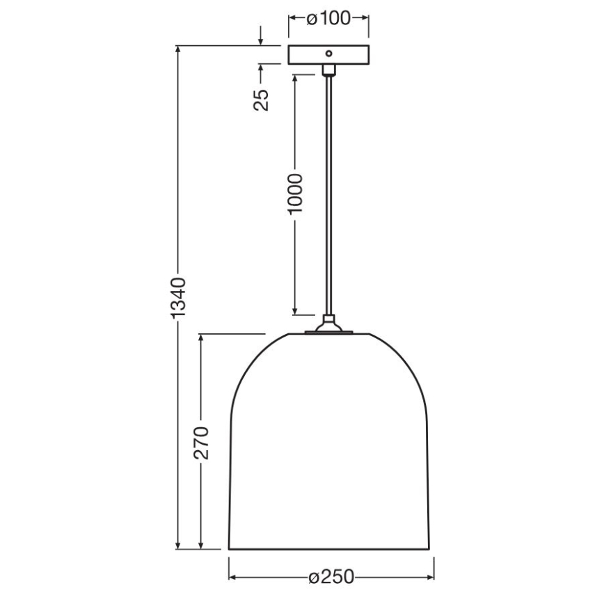 Ledvance - Kattokruunu johdossa DECOR CARDBOARD 1xE27/15W/230V halkaisija 25 cm