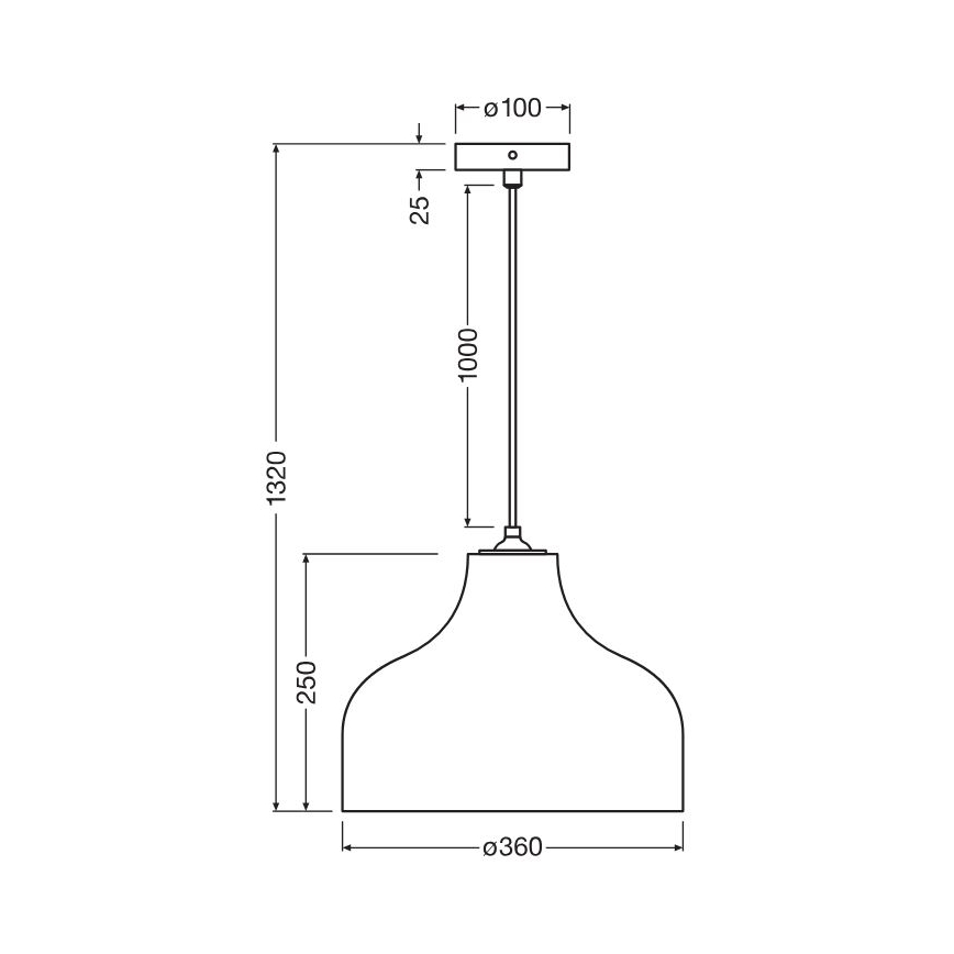 Ledvance - Kattokruunu johdossa DECOR CARDBOARD 1xE27/15W/230V halkaisija 36 cm