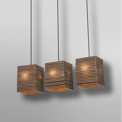 Ledvance - Kattokruunu johdossa DECOR CARDBOARD 3xE27/15W/230V