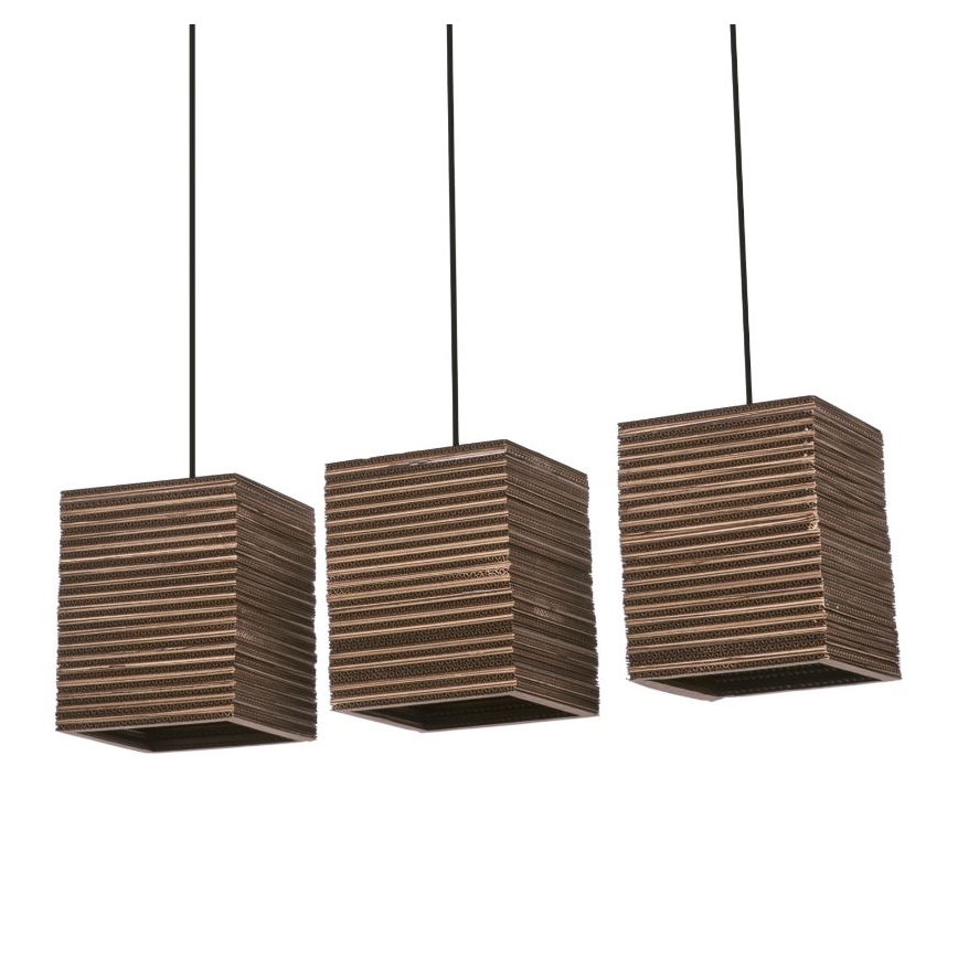 Ledvance - Kattokruunu johdossa DECOR CARDBOARD 3xE27/15W/230V