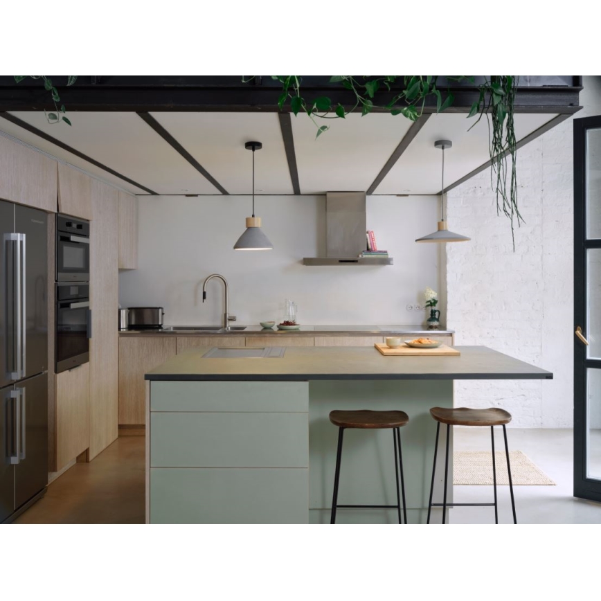 Ledvance - Kattokruunu johdossa DECOR CONCRETE 1xE27/15W/230V halkaisija 32 cm betoni harmaa