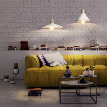 Ledvance - Kattokruunu johdossa DECOR PLASTER 1xE27/25W/230V halkaisija 22 cm muovit valkoinen