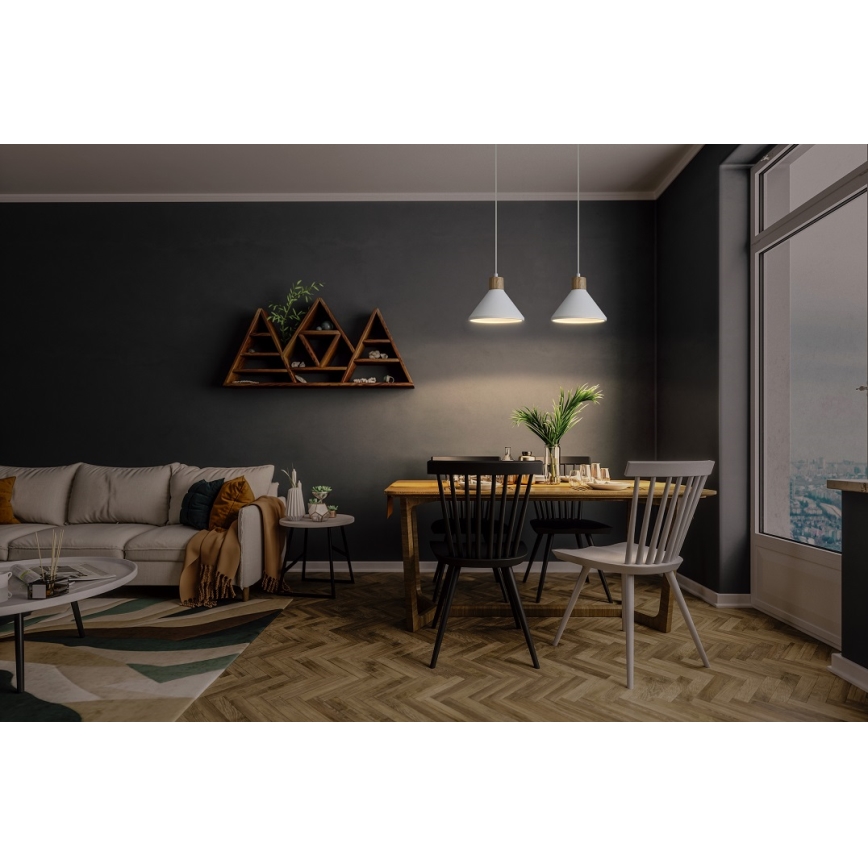 Ledvance - Kattokruunu johdossa DECOR PLASTER 1xE27/25W/230V halkaisija 22 cm muovit valkoinen