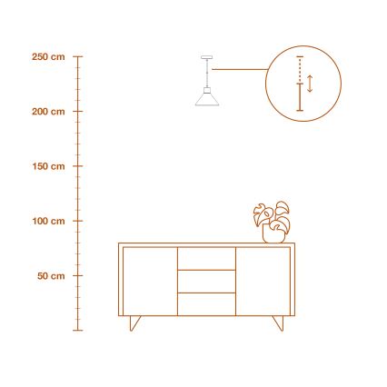 Ledvance - Kattokruunu johdossa DECOR PLASTER 1xE27/25W/230V halkaisija 22 cm muovit valkoinen