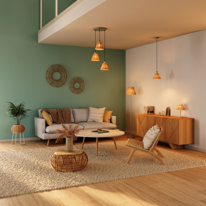 Ledvance - Kattokruunu johdossa DECOR RAFFIA 1xE27/15W/230V