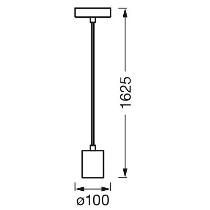 Ledvance - Kattokruunu johdossa PENDULUM ROBBIN 1xE27/15W/230V musta