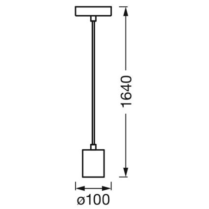 Ledvance - Kattokruunu johdossa PENDULUM ROUND 1xE27/15W/230V kulta