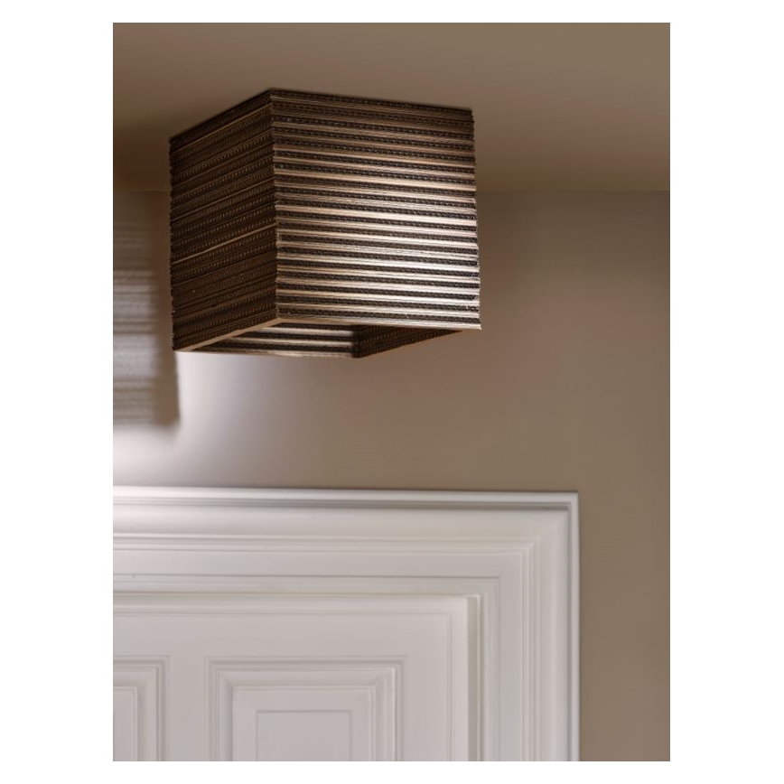 Ledvance - Kattovalo DECOR CARDBOARD 1xE27/15W/230V 25x25 cm