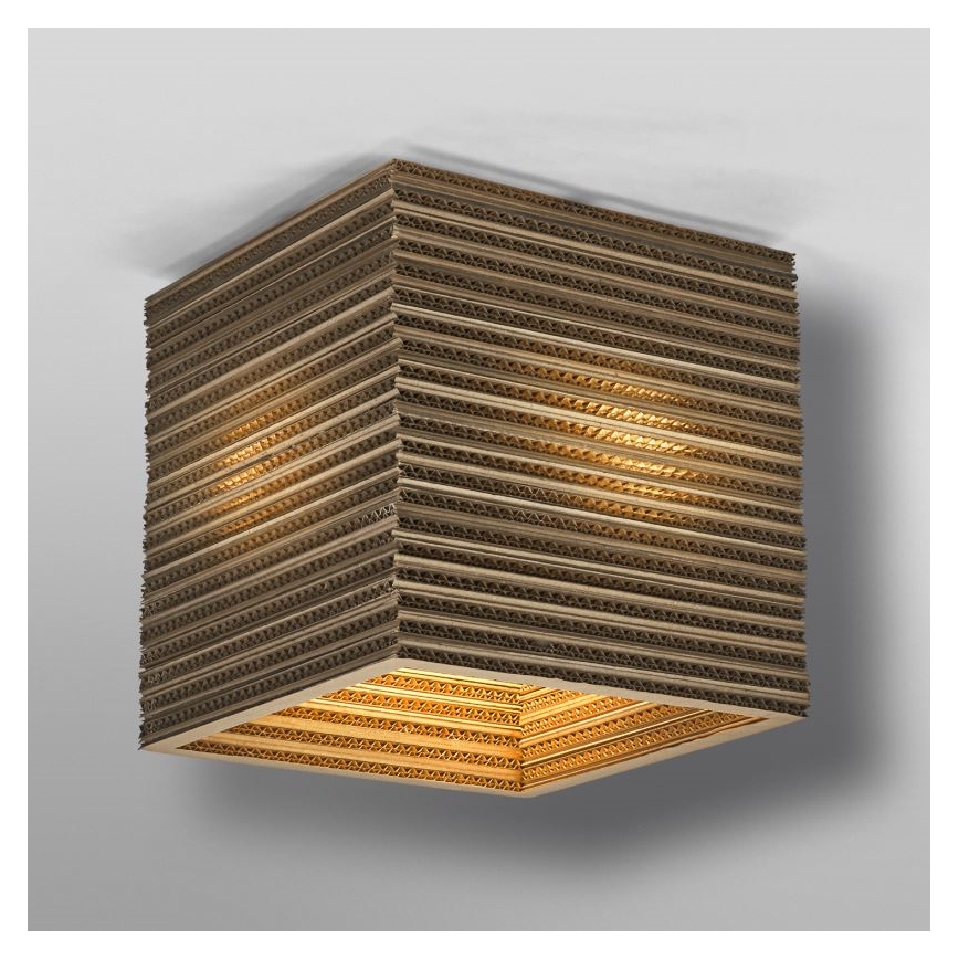 Ledvance - Kattovalo DECOR CARDBOARD 1xE27/15W/230V 25x25 cm