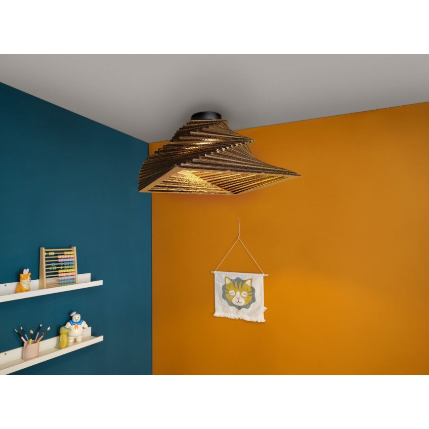 Ledvance - Kattovalo DECOR CARDBOARD 1xE27/15W/230V 40x40 cm