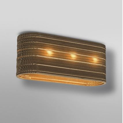 Ledvance - Kattovalo DECOR CARDBOARD 3xE27/15W/230V