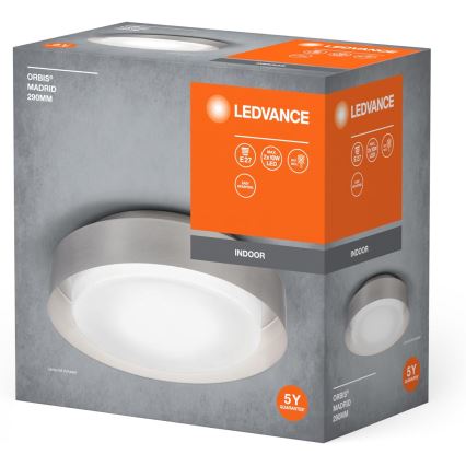 Ledvance - Kattovalo ORBIS MADRID 2xE27/10W/230V mattakromi