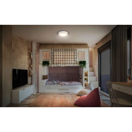 Ledvance - Kattovalo ORBIS MADRID 2xE27/10W/230V valkoinen