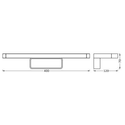 Ledvance - Kylpyhuoneen LED-peilivalo DISC BAR LED/7W/230V 3000/4000K IP44
