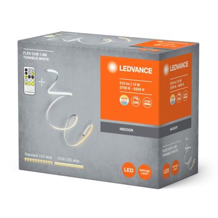 Ledvance - LED himmennettävä nauha FLEX COB 1,5m LED/13W/230V 2700-6500K + kaukosäädin
