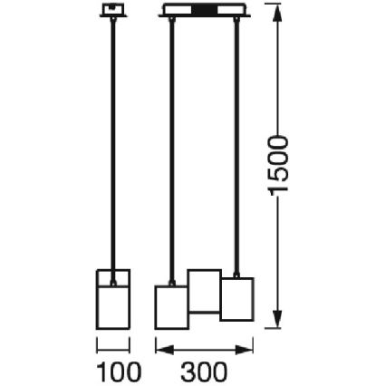 Ledvance - LED Himmennettävä kattokruunu johdossa DECOR WOOD 3xLED/7W/230V Wi-Fi