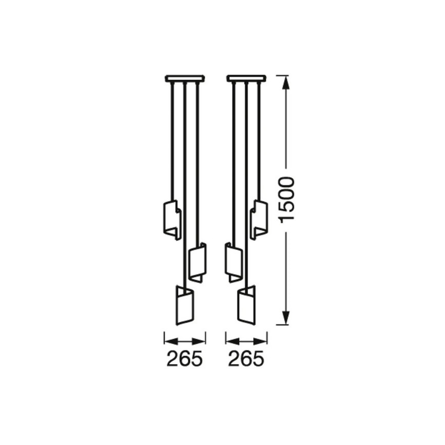Ledvance - LED Himmennettävä kattokruunu johdossa SMART+ DECOR 3xLED/8W/230V musta Wi-Fi
