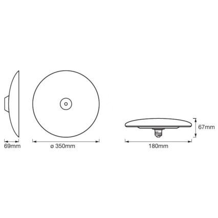 Ledvance - LED-himmennettävä kattokruunu johdossa SMART + TIBEA E27 / 22W / 230V 2700-6500K Bluetooth