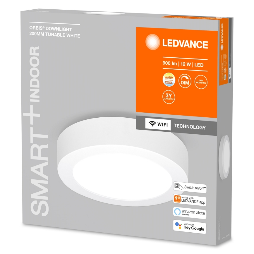 Ledvance - LED Himmennettävä kattovalaisin SMART+ ORBIS LED/12W/230V 3000-6500K Wi-Fi