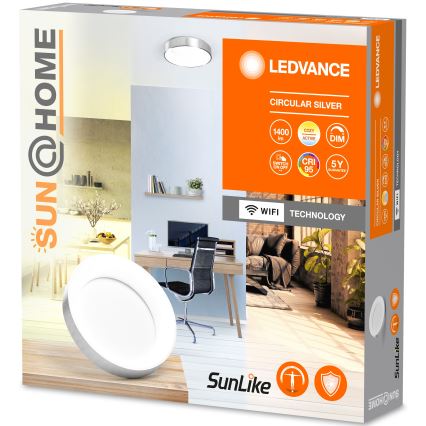 Ledvance-LED Himmennettävä kattovalaisin SUN@HOME CIRCULAR LED/18,5W/230V Wi-Fi