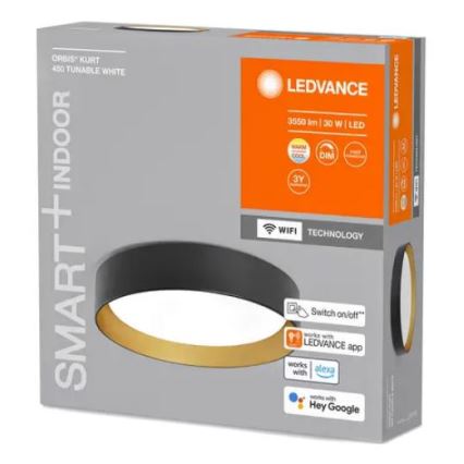 Ledvance - LED Himmennettävä kattovalo SMART+ KURT LED/30W/230V 2700-6500K Wi-Fi