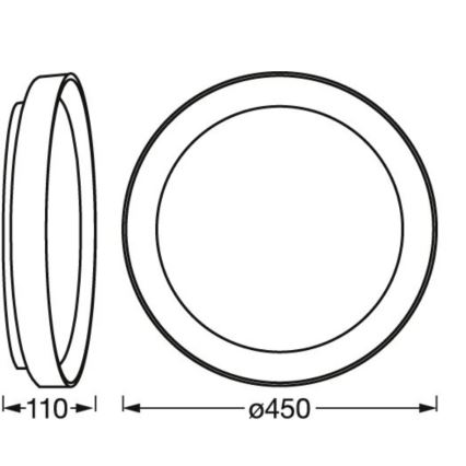 Ledvance - LED Himmennettävä kattovalo SMART+ KURT LED/30W/230V 2700-6500K Wi-Fi