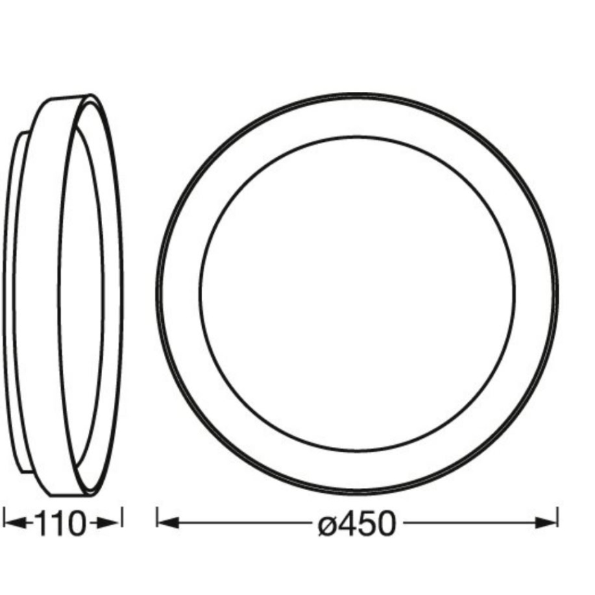 Ledvance - LED Himmennettävä kattovalo SMART+ KURT LED/30W/230V 2700-6500K Wi-Fi
