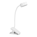 Ledvance - LED-himmennettävä kosketustoiminnolla varustettu pöytävalaisin klipsillä CYLINDER LED/4,8W/5V 3000-6500K valkoinen