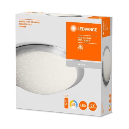 Ledvance - LED himmennettävä kattovalaisin ORBIS SPARKLE LED/35W/230V 2700-6500 + kaukosäädin