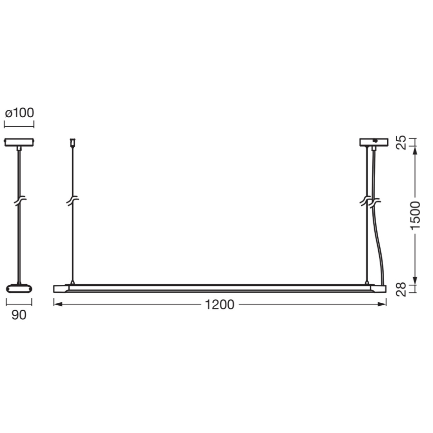 Ledvance - LED himmennettävä riippuvalaisin OFFICE LINE LED/40W/230V