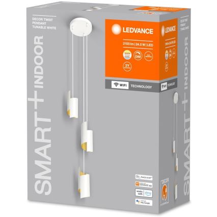 Ledvance - LED himmennettävä riippuvalaisin SMART+ DECOR 3xLED/8W/230V valkoinen Wi-Fi