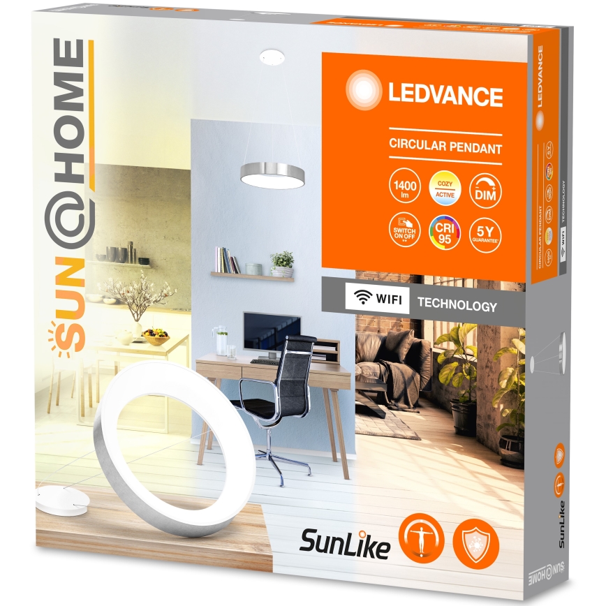 Ledvance - LED Himmennettävä riippuvalaisin SUN@HOME CIRCULAR LED/18,5W/230V Wi-Fi