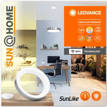 Ledvance - LED Himmennettävä riippuvalaisin SUN@HOME CIRCULAR LED/18,5W/230V Wi-Fi